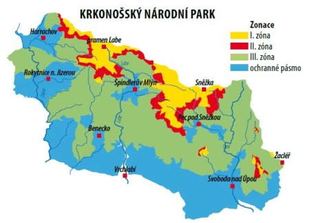 Krkonošský národní park - zonace