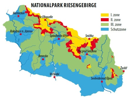 Nationalpark Riesengebirge - Zonen