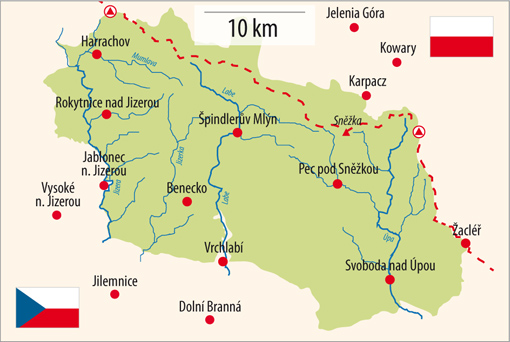 Mapa Krkonoš, foto: Vydavatelství MCU s.r.o.